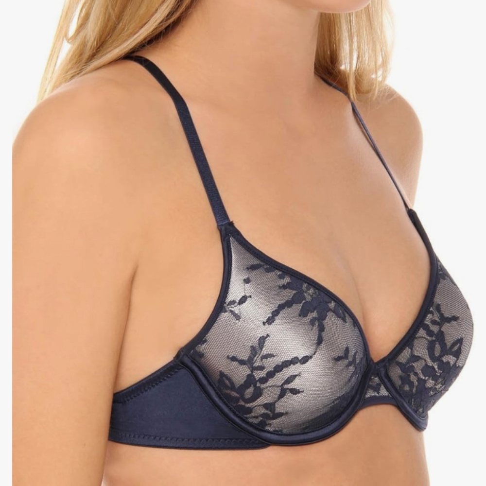 Maidenform Navy Blue Lace Underwire Bra